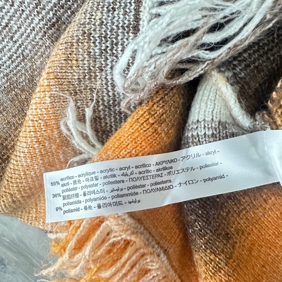 NEW Zara Brown & Orange Ombre Fringe Knit Crop Sweater Sz Small - Picture 12 of 12